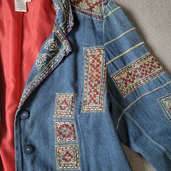 coldwater creek vintage embroidered jacket - Picture 4 of 11
